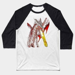 Toothless Fire Breathing Night Fury Fractal Dragon Design Baseball T-Shirt